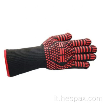 Guanti a mano resistenti al calore in silicone del forno Hespax